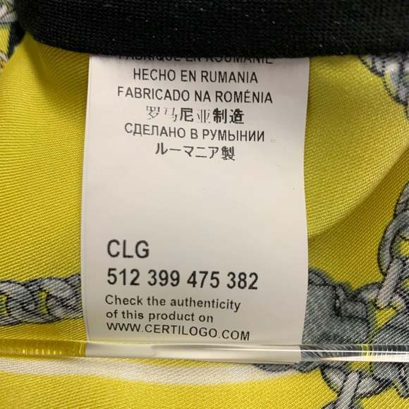 VERSACE COLLECTION Yellow Black Chain Polyester Bomber Jacket - Picture 8 of 10